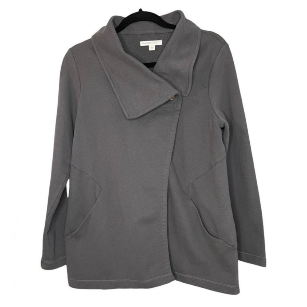 J. Jill Purejill Asymmetrical Drape Collar Jacket Size M